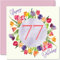 Schöne Geburtstagskarte zum 77. Geburtstag für Frauen – Aquarell Tulpen Blumen Bouquet – Karte für Ihre Oma, Mama, Geburtstagsgeschenke, 145 mm x 145 mm, schöne florale Grußkarten Geschenk