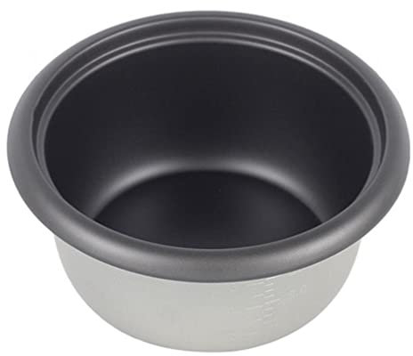 Cabilock Reiskocher Innentopf Ersatztopf Reiskocher Innenbehälter 21 x 9 cm Antihaft Innenkochtopf Innerer Kochtopf Ersatzzubehör für Reiskocher Multikocher 1.5L