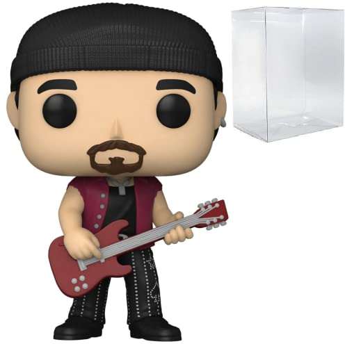 POP Rocks: U2, ZooTV - Edge Funko Pop! - Figura in vinile con custodia protettiva compatibile Pop Box), multicolore, 9,5 cm