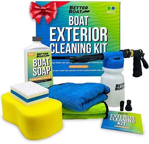 Ultimatives Bootsreinigungsset für Boote, Waschseife und Schaumpistolenreiniger, Schwamm, Bootsreiniger, Produkte und Mikrofasertücher, Pontonbootzubehör, Marine-Bootfahren, Geschenke für Männer und