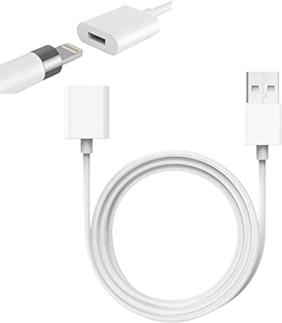 ONGAHON für Apple Pencil Ladeadapter, USB A zu Apple Pencil Adapter, Apple Pencil 1. Generation Adapter, Schnellladeadapter für Apple Pencil 1. Generation (AtoLightningFemale, 30CM/1Pack)