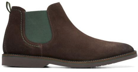 Clarks Atticus Lt Top Chelsea-Stiefel für Herren, Dunkelbraunes Wildleder, 10.5