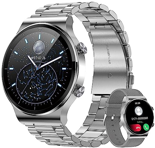 RollsTimi Smartwatch Herren.Fitness-Tracker mit 1,32 HD-Display, Bluetooth-Telefonuhr mit Blutsauerstoff- und Schlafüberwachung. Ip68 wasserdichte Uhr. Smartwatch für Android und IOS