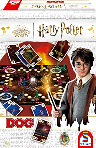 Schmidt Spiele 49423 Dog, Den letzten beissen die Hunde, im Harry Potter Design, Familienspiel ab 8 Jahren