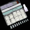 Saviland Acrylic Nail Tips Kit, 250PCs Half-Cover French Tips (10 Sizes) with Acrylic Brush Size 8/10/14 Fast-Drying Nail Glue Natural Fake Nails Extension Set for Nailart DIY Salon & Home Use