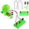 PATIKIL DIY Generator Motors Set, 2Set Mini Hand Generator Motor Kit with Bulb Lamp Holder Hand Cranked Power Generator Science for LED Light Bulb Windmill