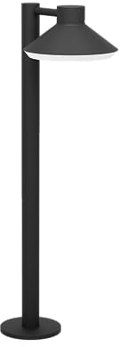 EGLO LED Outdoor Stehlampe Ninnarella, Außenlampe Garten, Außenleuchte Laterne, Wegeleuchte aus Metall in Schwarz und Kunststoff in Weiß, GU10-Leuchtmittel warmweiß, IP44