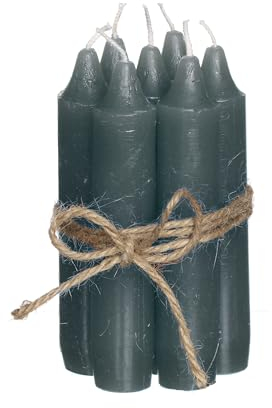 Comforder Kerzen Set (7 Stück), 11cm Stabkerzen Grau, Tafelkerzen einfarbig, 4+ Stunden Brenndauer
