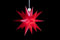Sterntaler Dekostern | Weihnachtsstern Mini | 18-Zacker | Rot | 12cm | Innen | LED | Netzstecker | mit Timer