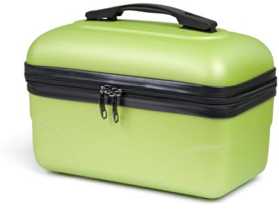 Kinston Kosmetiktasche für Reisen – Kleines Modell, Wasserdicht, Leicht, Mehrere Fächer, Make-up Tasche, Grün
