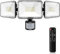 MEIHUA 70W Projecteur LED Exterieur Detecteur de Mouvement 700-6850LM 10 Luminosité 3 Modes Eclairage Exterieur avec Detecteur 6500K Blanc Froid Étanche IP66 Spot LED pour Garage Jardin-Noir