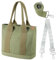 Halinuia Handtasche Canvas Tasche Damen, Tote Bag, Umhängetasche Damen Schultertasche Mode Tote Tasche mit Vielen Fächern Austauschbar Gurt für Umhängetasche für Schule Arbeit Alltag Lässige(Grün)