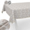 Tischdecke Stoff abwaschbar Lurex Tischtuch Tafeldecke Teflon beschichtet pflegeleicht Lotuseffekt schmutz- & wasserabweisend Kate Floral Blätter 100x140cm mit Saum (Eingefasst) Gold