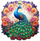 Jigfoxy Peacock Wooden Jigsaw Puzzles for Adults, 300pcs Unique Animal Shape Wood Puzzles, Birthday Gifts for Family Friend with Wooden Box(13 * 13.3in)