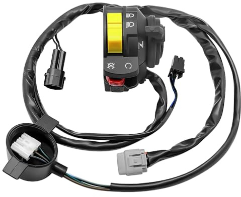 Mabutingti Interruptor de manillar izquierdo para Suzuki LTZ 400 QuadSport Z 400 2009-2014 arranque, parada, parada de emergencia y faros delanteros mando luces