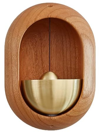 Shopkeeper Bell for Door Opening, doorbell for Entry, Hanging Bell for Home Office Store Door Alarm Bell and Decoration, Magnetic Wooden doorbell (Beech)