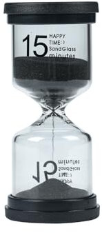 XinZhiRun Mythical Fantasy Drache Sanduhr, gotische dekorative Statue, einzigartige klassische Vintage-Sanduhr-Timer, Schreibtisch-Heimdekoration, Geschenk, Schwarz, 15,2 cm, 15 Minuten