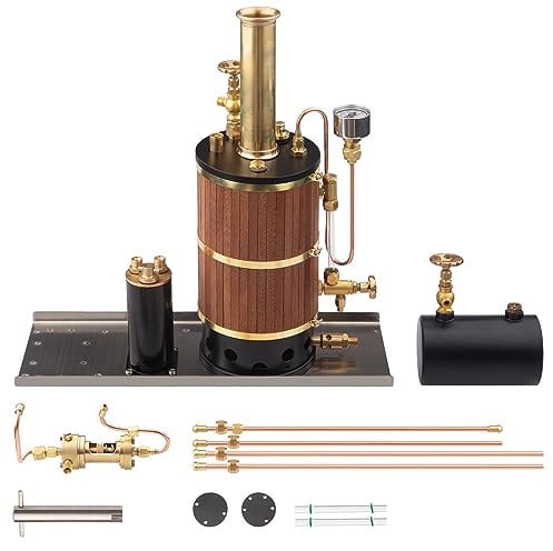 NULA Vertical Steam Engine Model Kit that Works, Steam Boiler Model forShip Steam Engine Model Physical Science Engine Toy for Adults Teens, Ideal for Engine Enthusiasts Collectors
