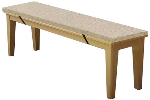 WEALSFUN Stuhlkissen Bankauflage Bankkissen Unterseite Antirutsch Bezug Waschbar Sitzauflag für Fensterbank Gartenbank Schaukel Terrasse Esstisch Outdoor Drinnen,Beige 120x40x5CM