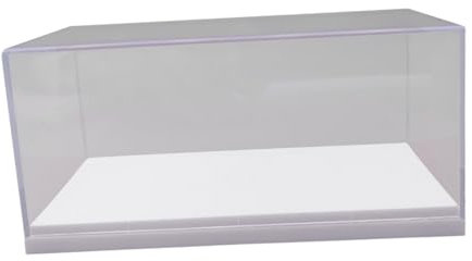 Colcolo 1:64 Druckguss-Spielzeugautos-Vitrine, Acryl-Vitrine, staubdicht, stapelbar, Sammelbox für Modellautos, Miniaturfiguren, Weiß