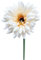 artplants.de Deko Blume Gerbera TEUDELINDE, weiß-Creme, 55cm, Ø8cm - Künstliche Gerbera