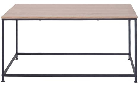 Riess Ambiente Industrial Couchtisch Slim LINE 90cm - Natur schwarz - Eichen-Optik Metall - Beistelltisch zeitlos minimalistisch