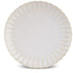 KARACA New Daisy White Side Plate 21 cm White, Reactive Stoneware Dessert Plates for Pasta Cake or Snacks, Dishwasher Safe Kitchen Small Dinnerware