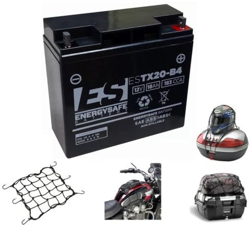 COMPATIBILE CON BMW R GS 850 1996 A 2002 BATTERIA YTX20 ENERGYSAFE ESTX20-B4 SIGILLATA GIÀ CARICA E PRONTA AL MONTAGGIO BATTERIE 18AH 12V SPUNTO 183A EN 175X72X165MM