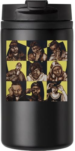 famous rappers Coffee Cup Travel Mug for Hot & Cold Drinks Double Walled Thermal Mug with Leakproof Lid Black