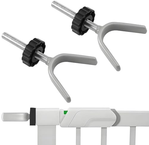 Y-Spindel für treppenschutzgitter, M10 Druckschrauben kindergitter Ersatzteile, y Adapter treppenschutzgitter für Treppengeländer, spindel für babygitter und Haustiere, Ohne Bohren (Schwarz, 2 Stück)