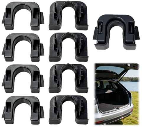 UYVPAER 8 Piezas Clips Para Bandeja Trasera Compatibles, Sujeción Para Cubierta De Maletero, Fijación De Plástico, Robustos, Duraderos, Fáciles De Instalar, Universales
