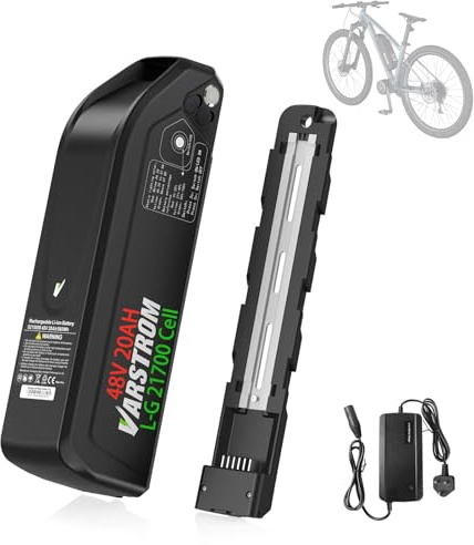 Varstrom Ebike Battery-36V 48V 13Ah 15.6Ah 16Ah 20Ah, for Conversion Kit | Downtube Lithium 36V 48V Ebike Battery with Charge, Compatible with Bafang Varstrom Electric Bike Conversion Kits