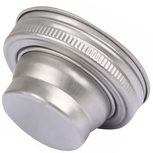 VALICLUD Cocktail Shaker Lid Sturdy Silver for Jar 304 Stainless Steel Multi-Purpose and Practical Use Jar Shaker Lid for Picnics and Backyard Entertaining