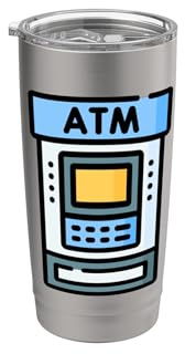 Get Out Some Cash Automatischer Geldautomat ATM Bank Doppelwandiger Edelstahl-Thermobecher
