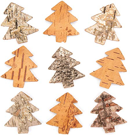 Baker Ross AV886 Rindenbäume, perfekt zum Basteln von Weihnachtskarten (30 Stück), sortiert