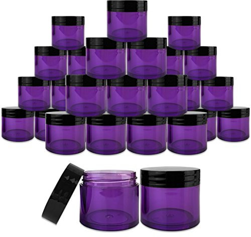 Beauticom Lot de 30 bocaux en plastique transparent avec couvercle plat Noir 30 g 30 ml