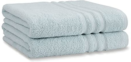 Catherine Lansfield Zero Twist Bath Sheet Pair Duck Egg, 90x140cm x2
