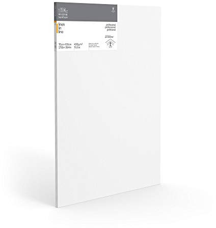 Winsor & Newton 6204001 Professional Keilrahmen aus Leinen, 465 g/m², 3-fach grundiert, mittlere Körnung, ideal für die Ölfarben und Acrylfarben - 100 x 100 cm