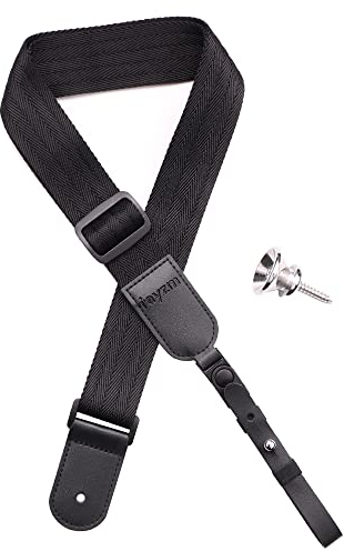 Rayzm Ukulele Strap, Soft Non-slip Nylon Shoulder Strap for Ukulele or Small Size Guitar, Length Adjustable, a Metal End-Pin Included.