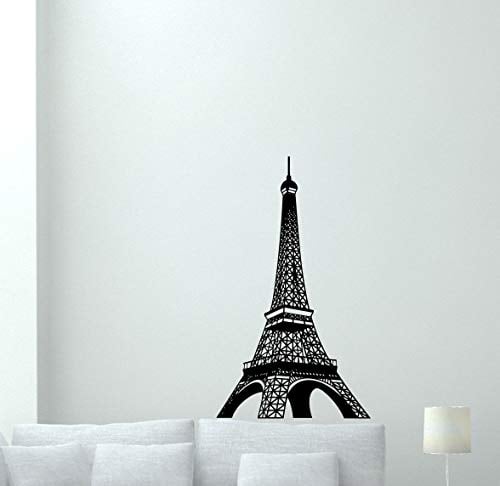 myrockshirt Eiffel Tower Wandtattoo Decal Paris Vinyl Aufkleber French Poster Bedroom Dekor Wandtattoo,Frei Farbwahl, Autoaufkleber,Lack,Scheibe, UV&Waschanlagenfest, Profi-Qualität