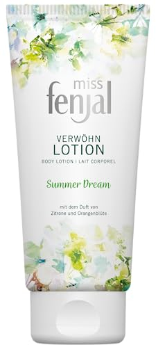 miss fenjal Body Lotion - 200 ml, Körpercreme mit dem Duft von Zitrone und Orangenblüte für normale Haut - Summer Dream