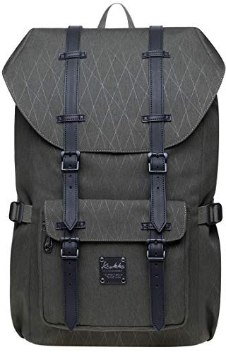KAUKKO Laptop-Rucksack, funktionelle Outdoor-Tasche für Reisen & Camping, Studentenrucksack für Studenten, L