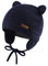 XIAOHAWANG Baby Wintermütze Jungen Mädchen Warmer Strickmützen Weicht Baumwolle-Futter mit Süße Bärenohren Winter Babymütze(Marine, S)