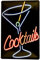 Blechschild 20x30 Cocktail Neon Leucht Reklame Style Dekoration für Bar Kneipe Pub Party Raum Küche Werkstatt Büro Essen Trinken Werbung Longdrink