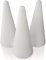 MCE-Commerce Lot de 3 cônes en polystyrène Hauteur, Blanc, Ø 9 cm Höhe 20 cm