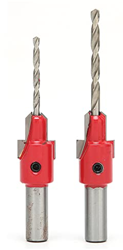 2Pcs Senker Bohrer Set Flugzeugtyp Loch Konus Senkbohrung Schrauben Bit Holz Zimmerei Reibahle