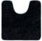 MIULEE Badematte WC Vorleger Badteppich Fußmatte Flur 1 Stück U Förmige Deko Matte Badteppiche Dekoration rutschfest Saugfähig für Wohnzimmer Badezimmer Toilett WC 50x50 cm Schwarz