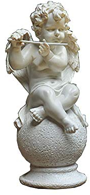 YTOOZ Garten-Engel-Statue, Pfeife, Flöte, Engel, Musik, Fee, Dekoration, Skulptur, Kobolde, Retro-Heimdekoration, Geschenk