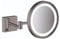 hansgrohe AddStoris - Kosmetikspiegel mit LED-Beleuchtung, Schminkspiegel mit Beleuchtung, Rasierspiegel mit 3-fach Vergrößerung, Brushed Black Chrome, 41790340