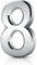 Vicloon Door Numbers, 3 Inches 3D Mailbox Numbers Waterproof, Address Numbers Self Adhesive House Numbers Street Number Stickers for House Mailbox Apartment Hotel Courtyard Cafe Silver(8)